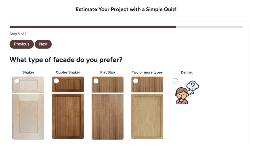 quiz for website